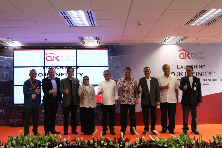 OJK Infinity launching in Jakarta, attended by the officials from OJK, Bekraf, and Kominfo / OJK