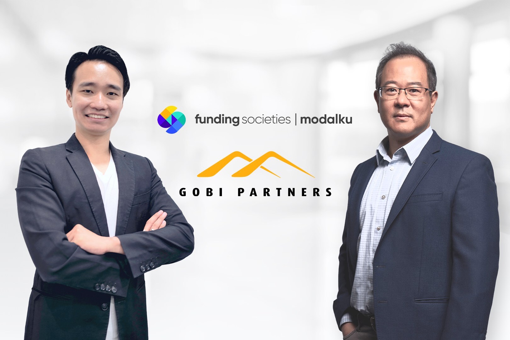 (L-R): Kelvin Teo, Group CEO & Co-founder, Funding Societies; Thomas G. Tsao, Co-founder & Chairperson, Gobi Partners